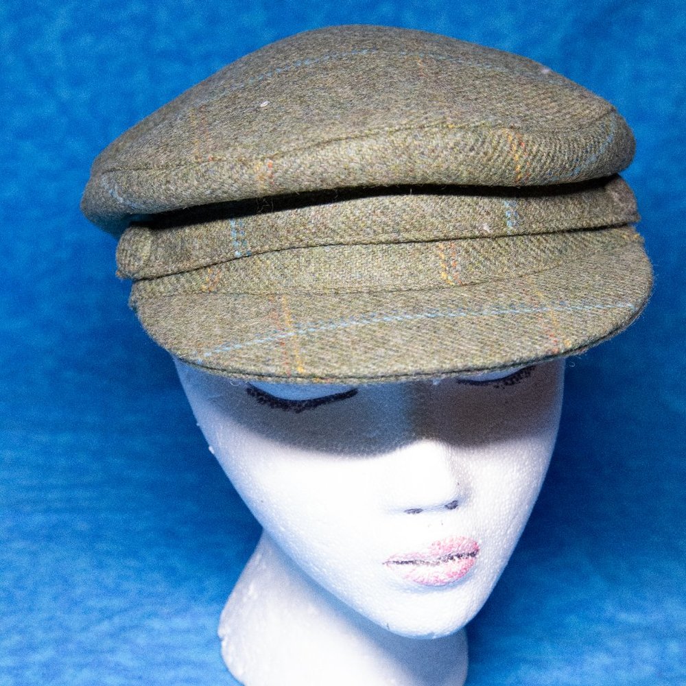 Carnaween Clothing Co Green-Gray Wool Newsboy Hat